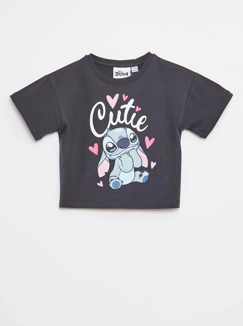 T-shirt con stampa 'Stitch' Nero - Kiabi
