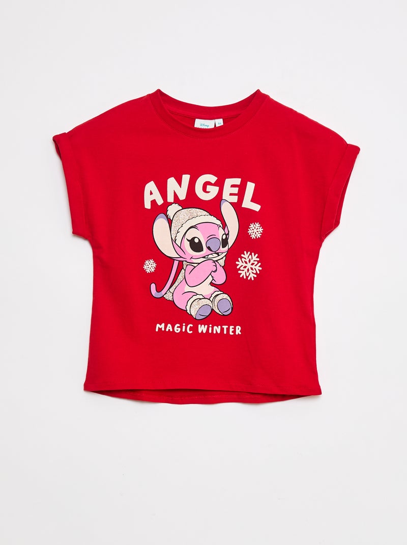 T-shirt con stampa 'Stitch' Rosso - Kiabi