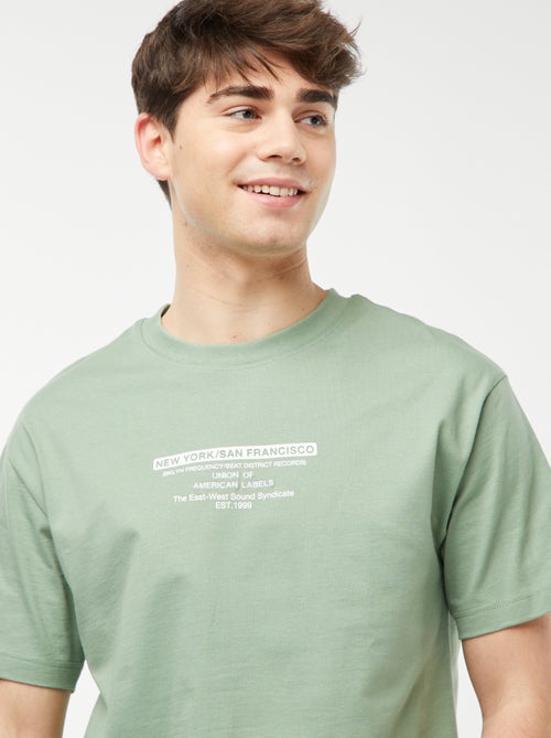 T-shirt con stampa sul petto - Kiabi