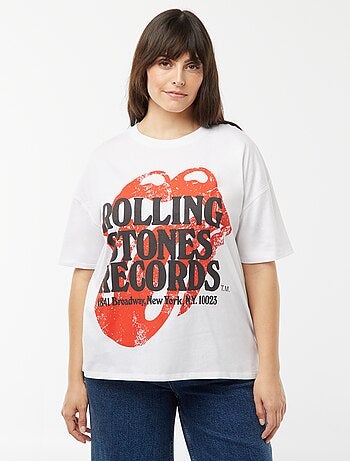 T-shirt con stampa 'The Rolling Stones' a maniche corte
