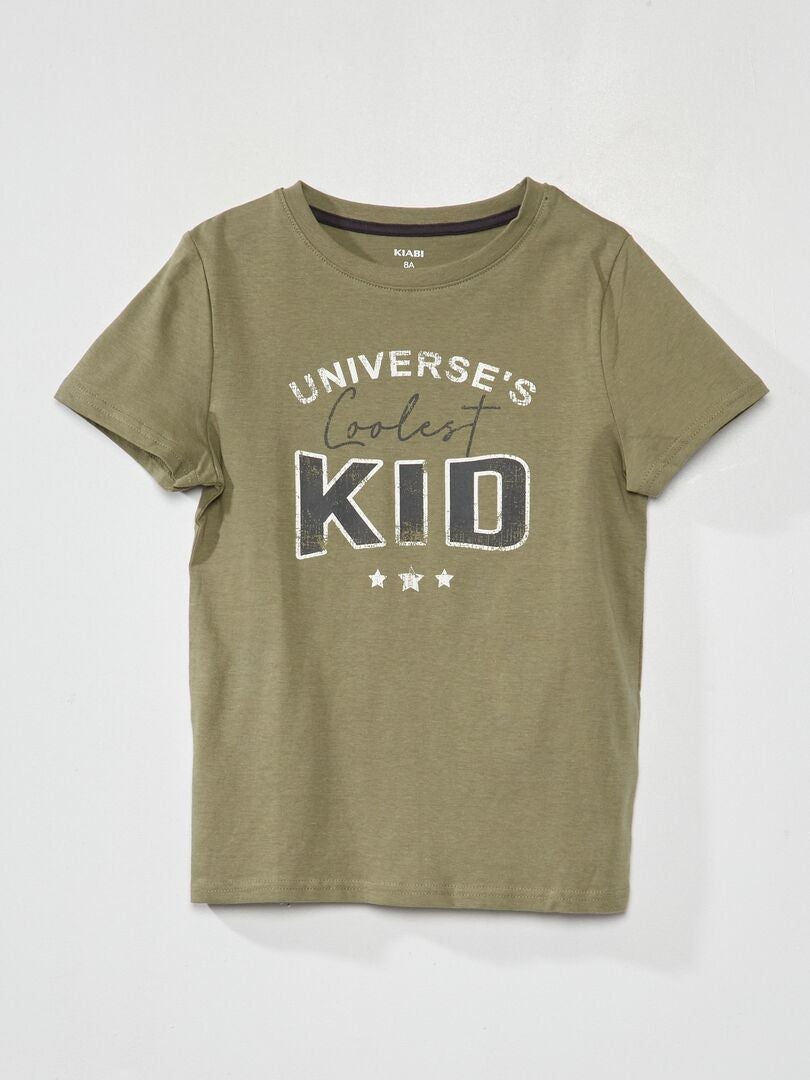 T-shirt con stampa 'universe's coolest kid' KAKI - Kiabi