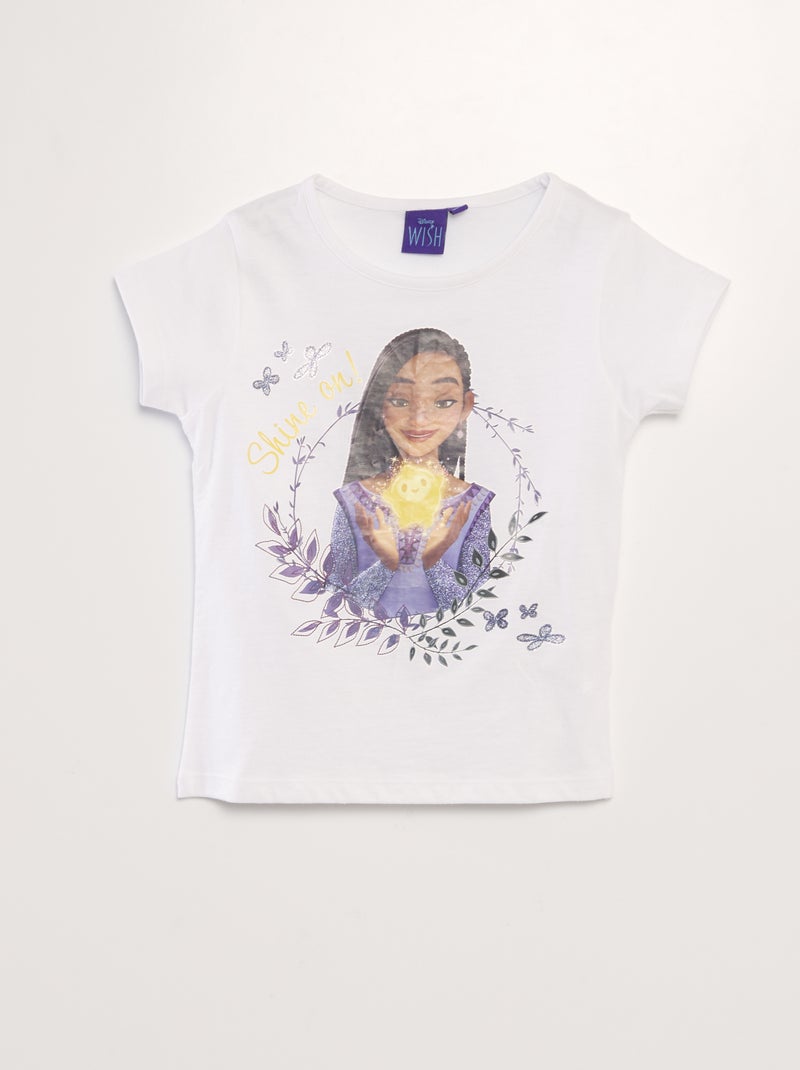 T-shirt con stampa 'Wish' bianco - Kiabi