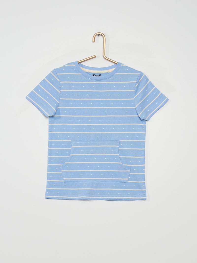 T-shirt con tasca a marsupio BLU - Kiabi