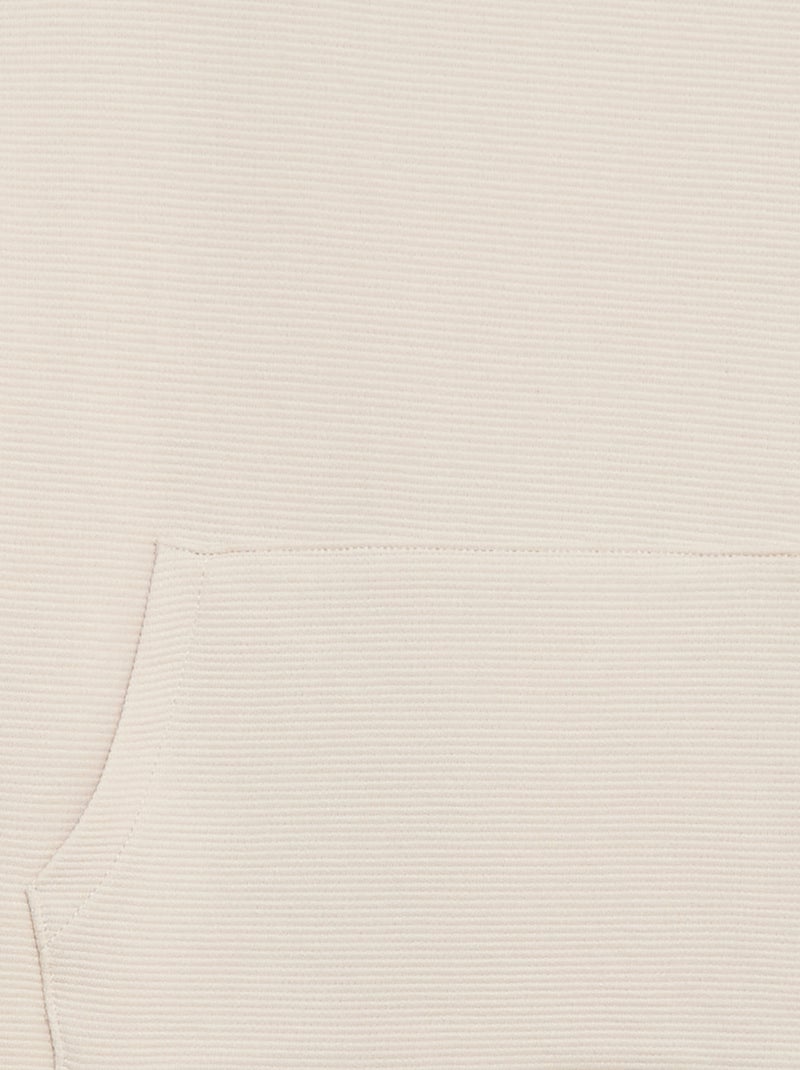 T-shirt con tasca a marsupio in maglia Ottoman Bianco - Kiabi