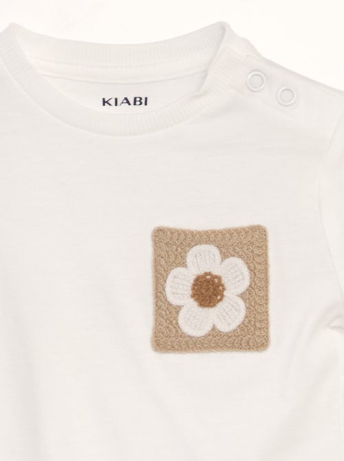 T-shirt con tasca all'uncinetto - Kiabi
