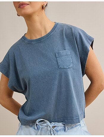T-shirt con tasca, MO Fashion