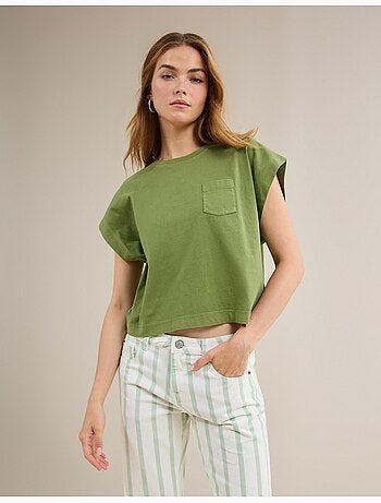 T-shirt con tasca, MO Fashion