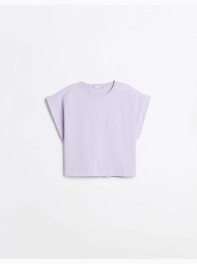 T-shirt con tasca, MO Fashion Viola - Kiabi