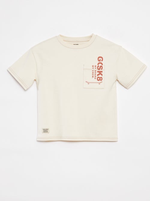 T-shirt con tasca stampata - Kiabi