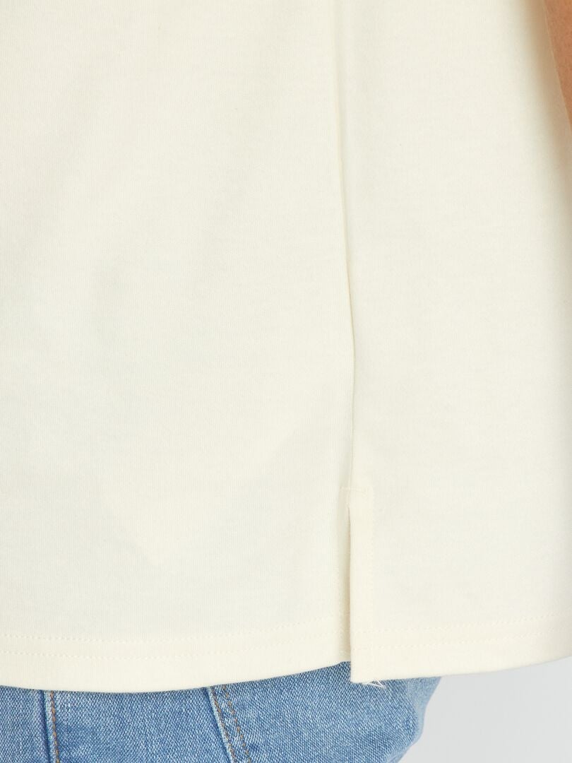 T-shirt con tasca sul petto BIANCO - Kiabi
