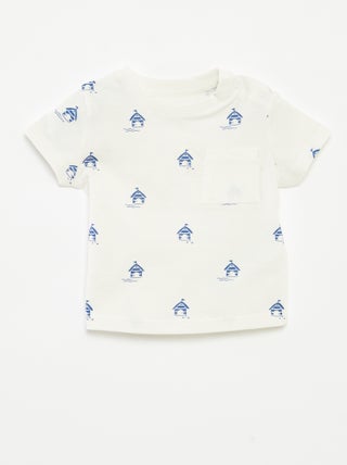 T-shirt con tasca sul petto