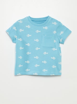 T-shirt con tasca sul petto