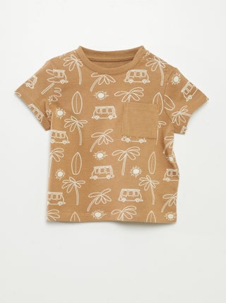 T-shirt con tasca sul petto