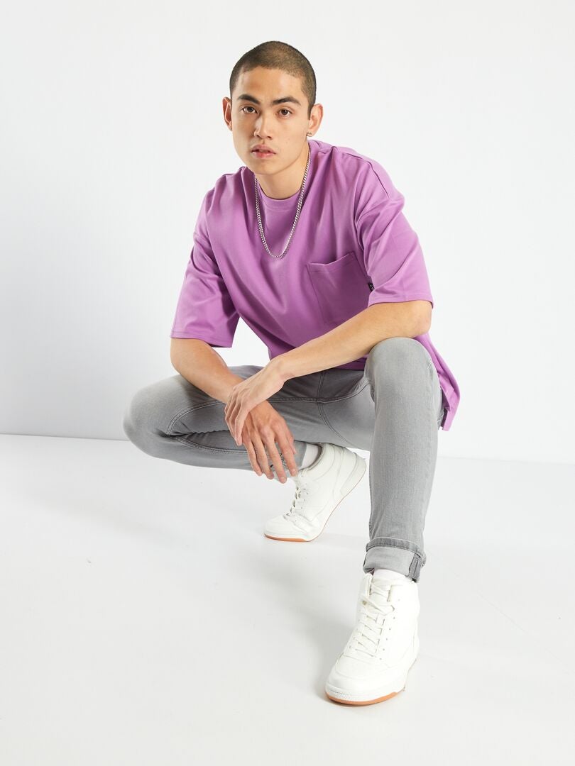 T-shirt con tasca sul petto ROSA - Kiabi