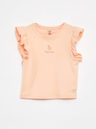 T-shirt con volant