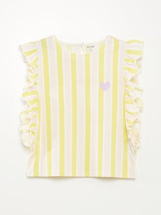 T-shirt con volant