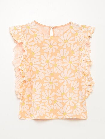 T-shirt con volant