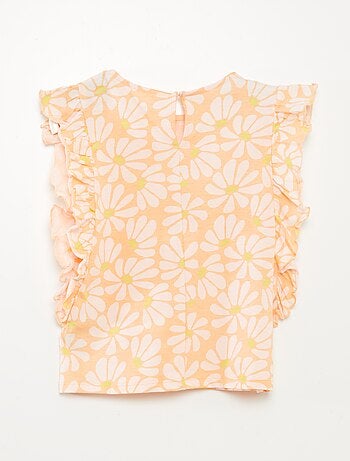 T-shirt con volant