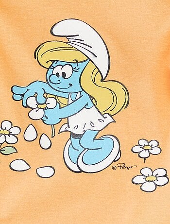 T-shirt con volant 'I Puffi'