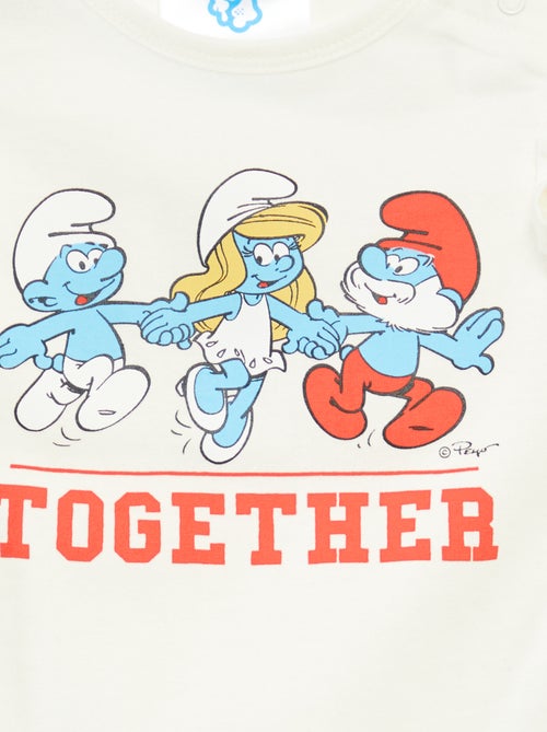 T-shirt con volant 'I Puffi' - Kiabi