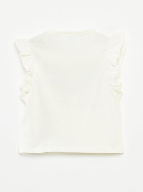 T-shirt con volant 'I Puffi' - Kiabi