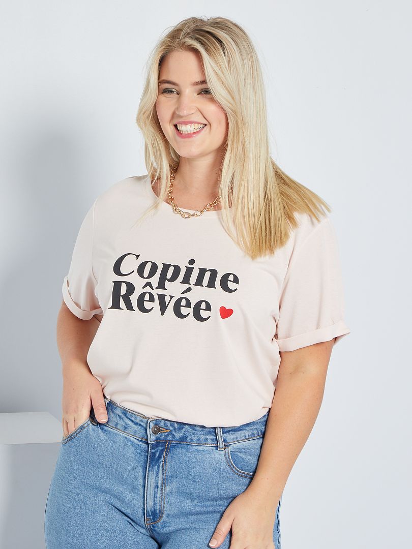 T-shirt 'Copine rêvée' 'EVJF' ROSA - Kiabi