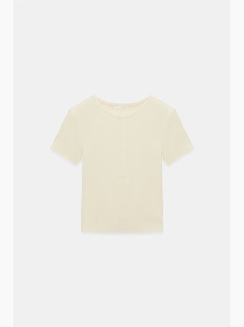 T-shirt corta aderente maglia manica corta dilvin - Kiabi T-shirt corta aderente maglia manica corta dilvin - Kiabi