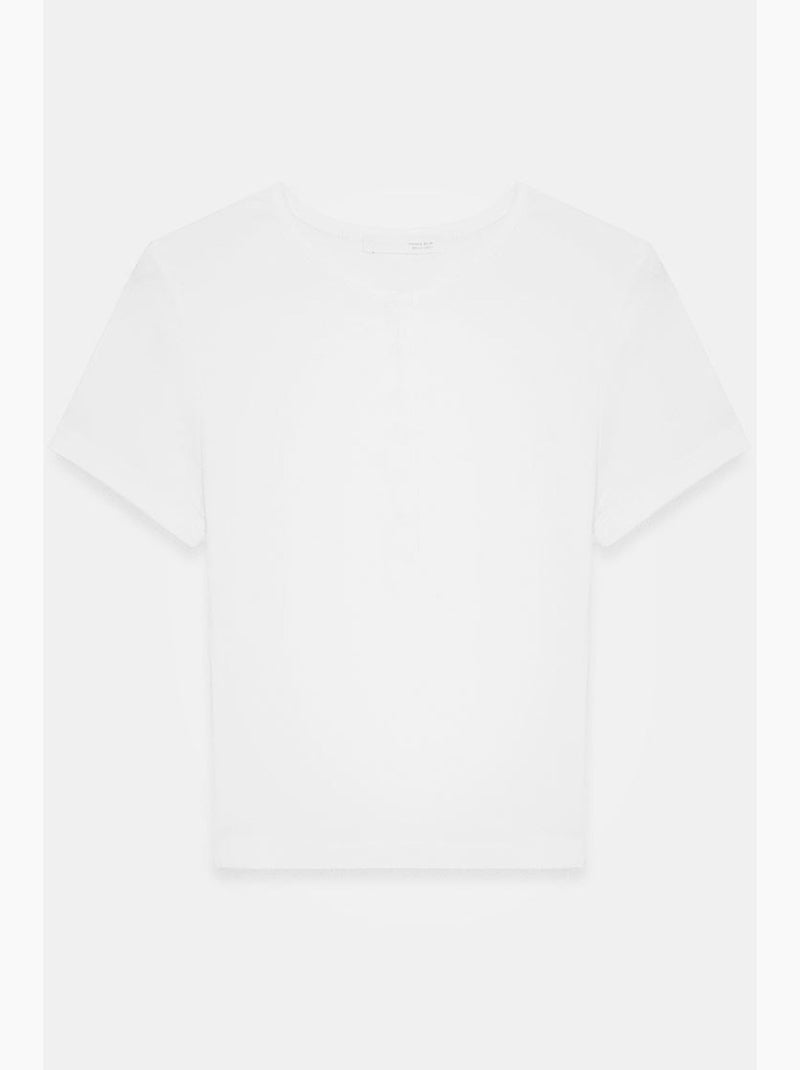 T-shirt corta aderente maglia manica corta dilvin Bianco - Kiabi