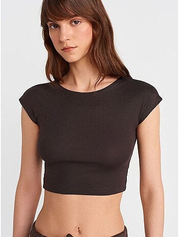 T-shirt corta aderente maglia manica corta dilvin