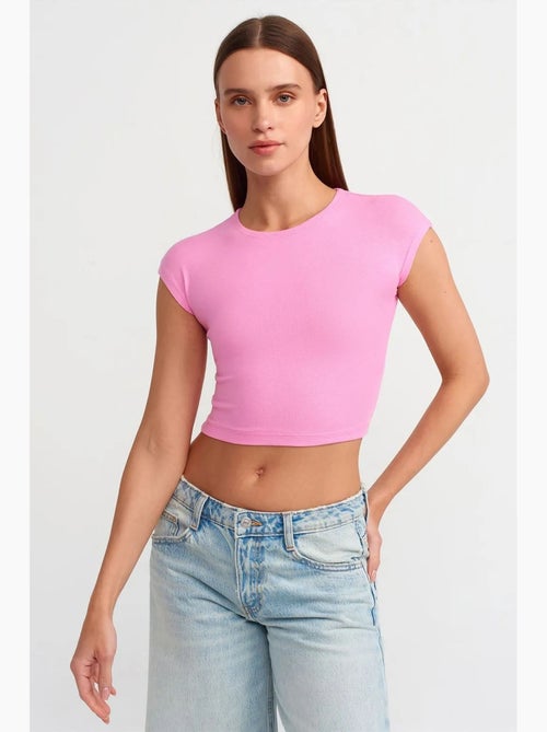 T-shirt corta aderente maglia manica corta dilvin - Kiabi T-shirt corta aderente maglia manica corta dilvin - Kiabi