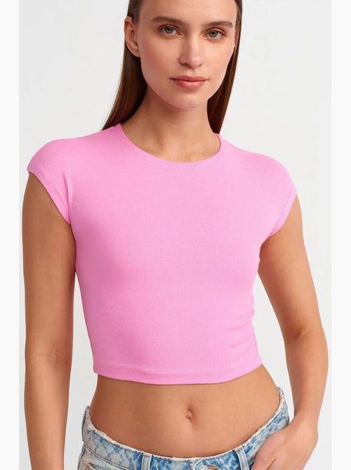 T-shirt corta aderente maglia manica corta dilvin - Kiabi T-shirt corta aderente maglia manica corta dilvin - Kiabi