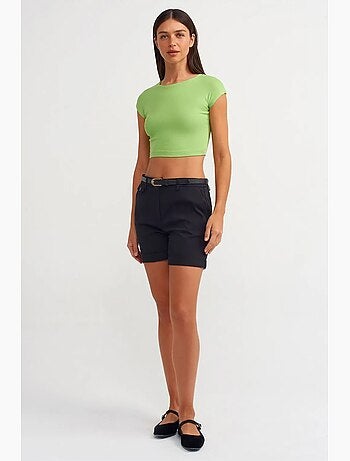 T-shirt corta aderente maglia manica corta dilvin