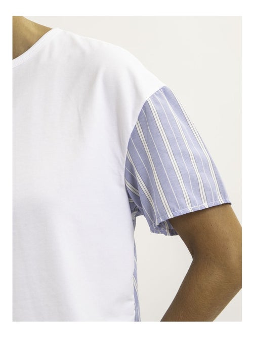 T-shirt corta bimateriale FABO - Kiabi