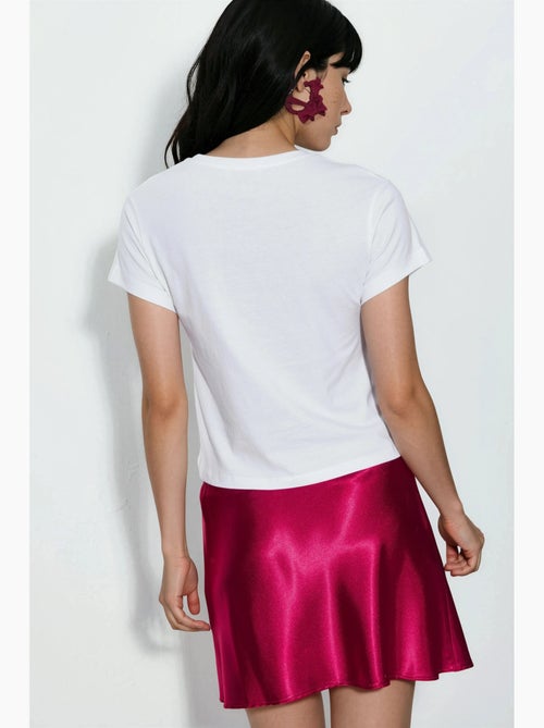 T-shirt corta con girocollo e stampa busem - Kiabi