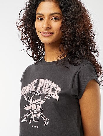 T-shirt corta con stampa 'One Piece'