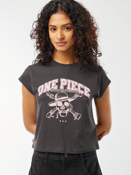 T-shirt corta con stampa 'One Piece' - Kiabi