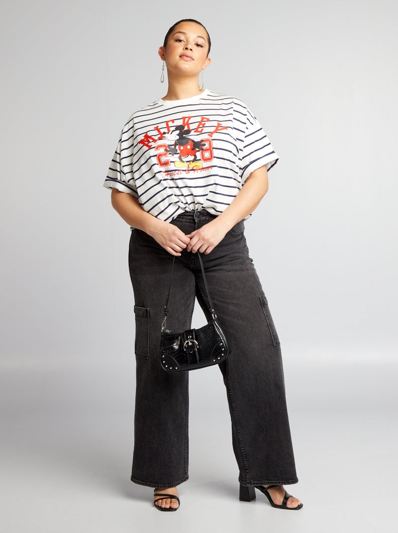 T-shirt corta con stampa Topolino BIANCO - Kiabi