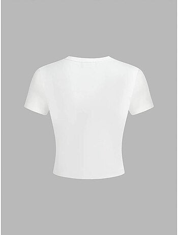 T-shirt corta in cotone stampato hiccup