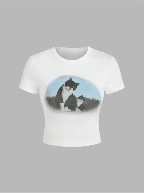 T-shirt corta in cotone stampato hiccup - Kiabi T-shirt corta in cotone stampato hiccup - Kiabi
