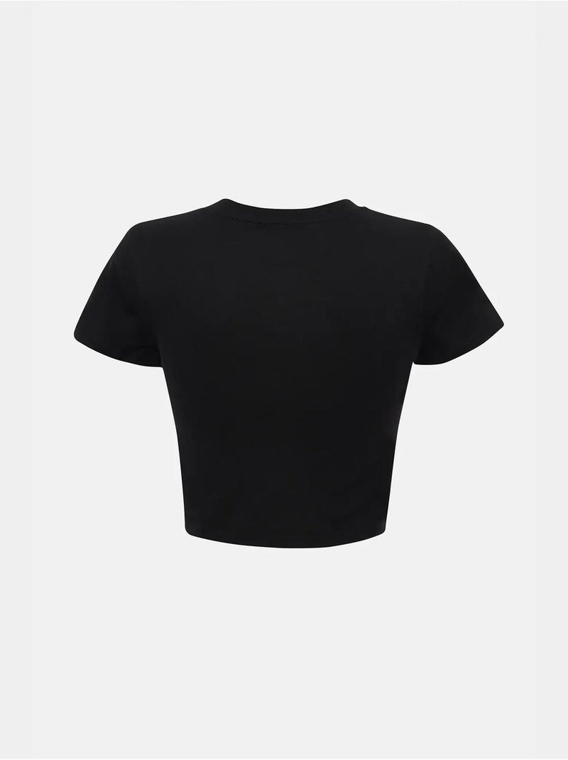 T-shirt corta in cotone stampato hiccup Nero - Kiabi