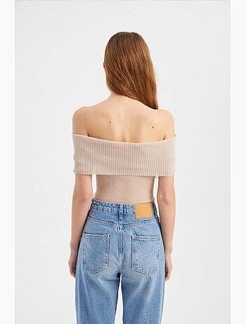 T-shirt corta maglia a costine manica corta hiccup