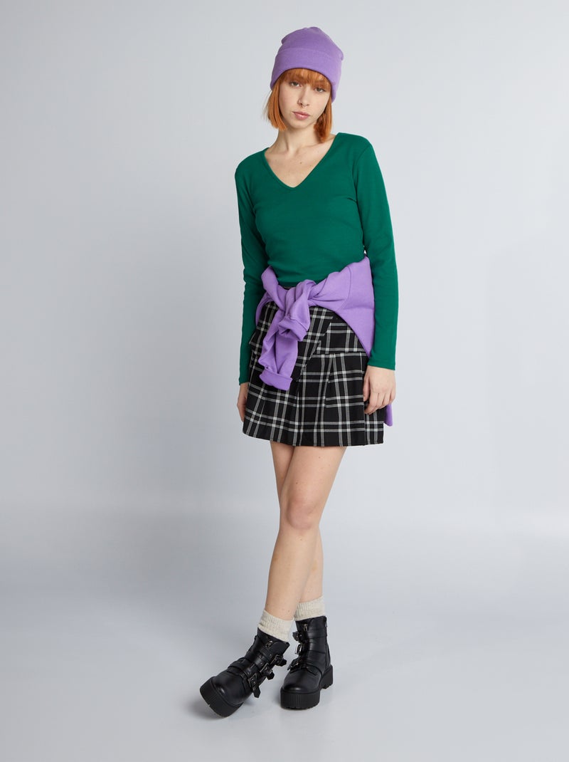 T-shirt corta VERDE - Kiabi