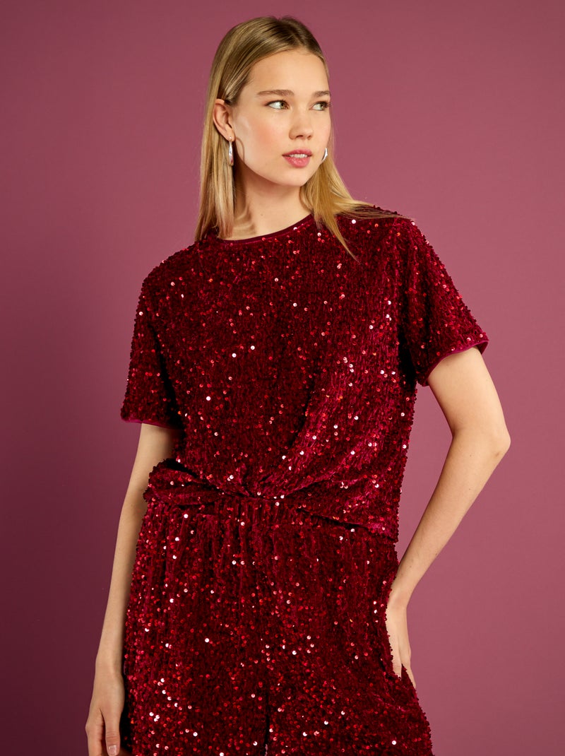 S.Oliver BLACK LABEL T-shirt Donna Con Paillettes – Modello 2157278, Colore 99, Taglia 40, Glamour Quotidiano