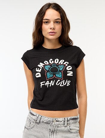 T-shirt corto con stampa fantasia