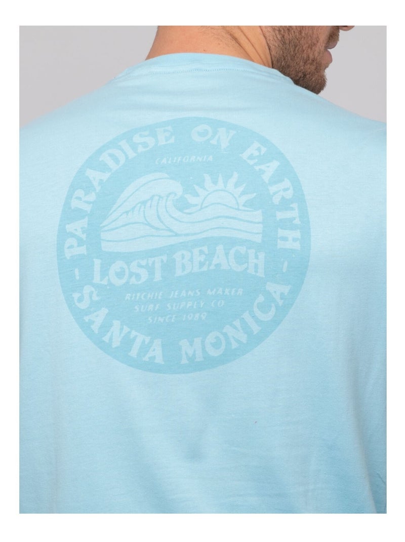 T-shirt cotone con motivi NALIBIL Blu cielo - Kiabi