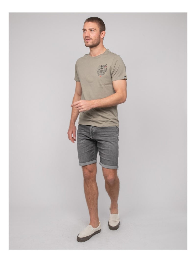 T-shirt cotone con motivi NARNAGE Cachi - Kiabi