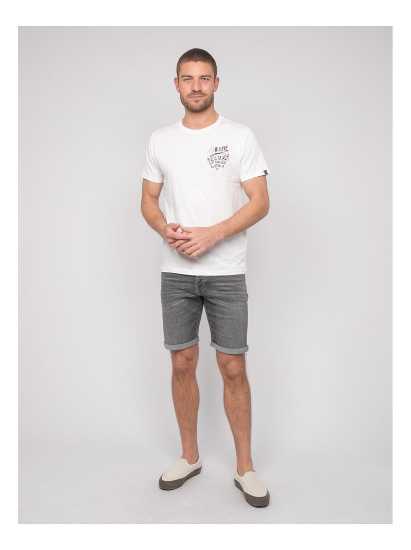 T-shirt cotone con motivi NARNAGE Ecru - Kiabi