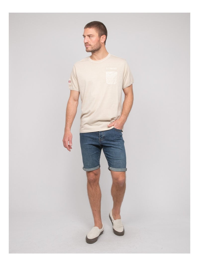 T-shirt cotone con motivi NAVOJOB Beige - Kiabi