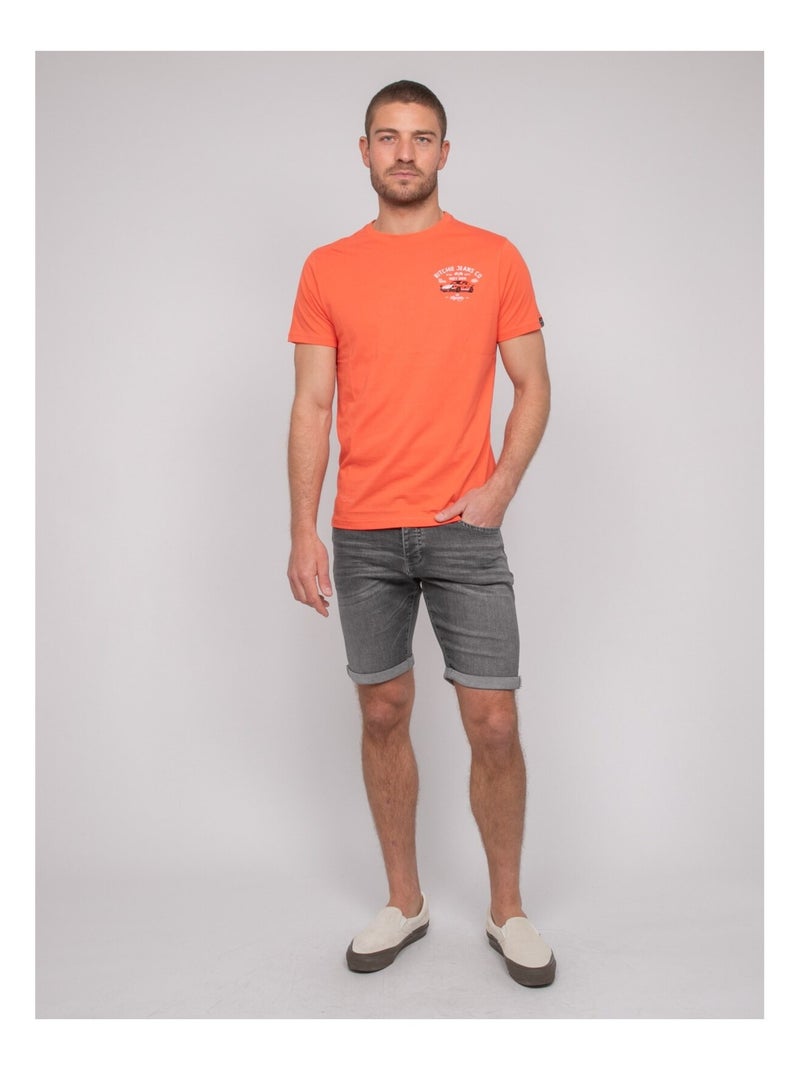 T-shirt cotone con motivi NEROLMA Arancione corallo - Kiabi