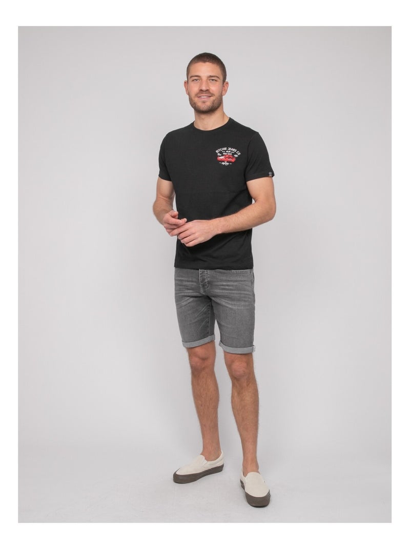 T-shirt cotone con motivi NEROLMA Nero - Kiabi